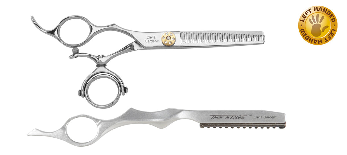 Olivia Garden SwivelCut Shear Case Deal — Thinner / Left-handed, plain white background