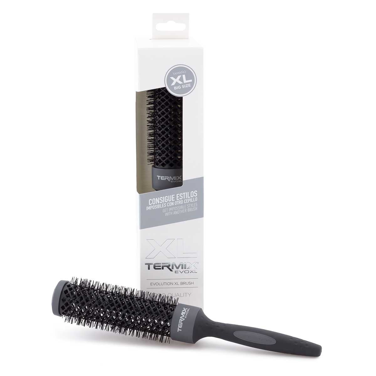 Termix Evolution XL extra-long thermal round brush with its box