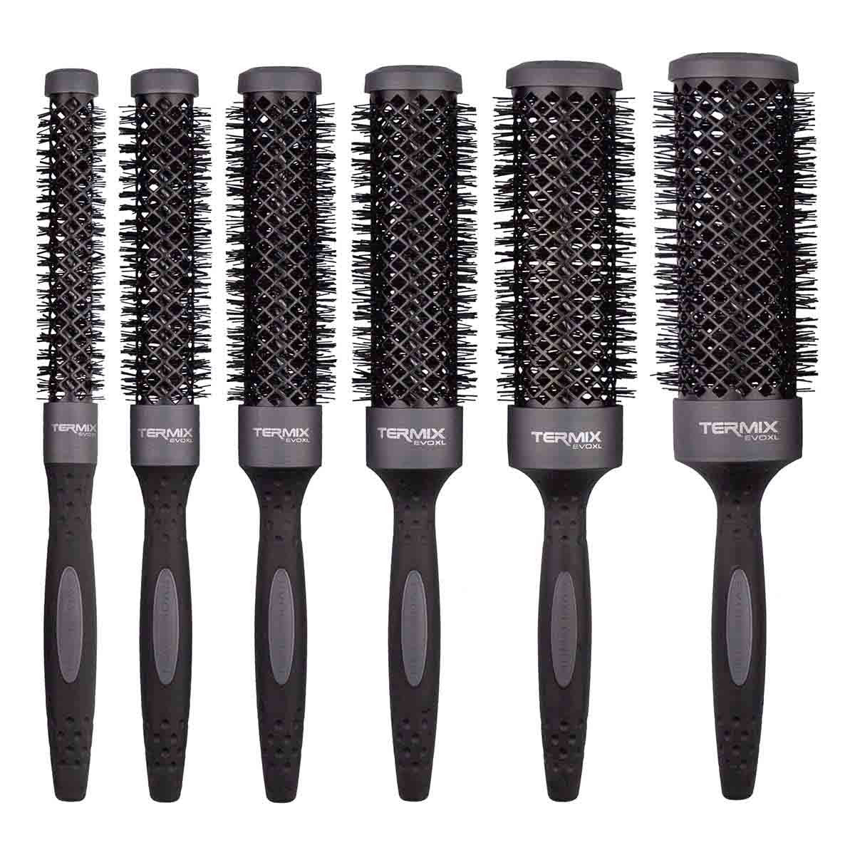 Termix Evolution XL thermal round brushes, range of barrel diameters
