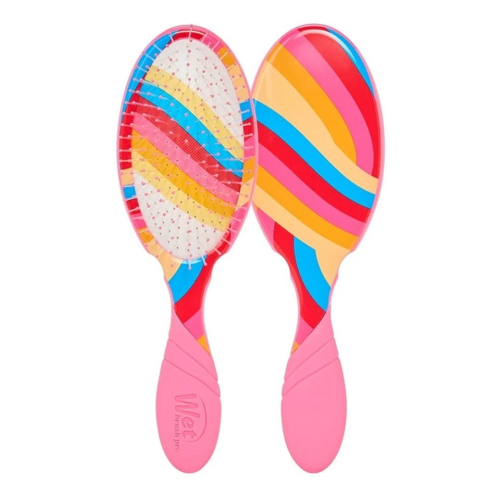Wetbrush Pro Detangler Retro Swirl — Pink detangling brush, product photo