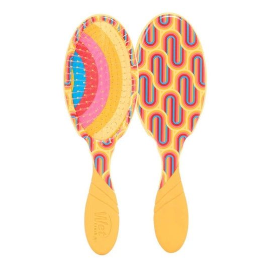 Wetbrush Pro Detangler Retro Swirl — Yellow detangling brush, product photo