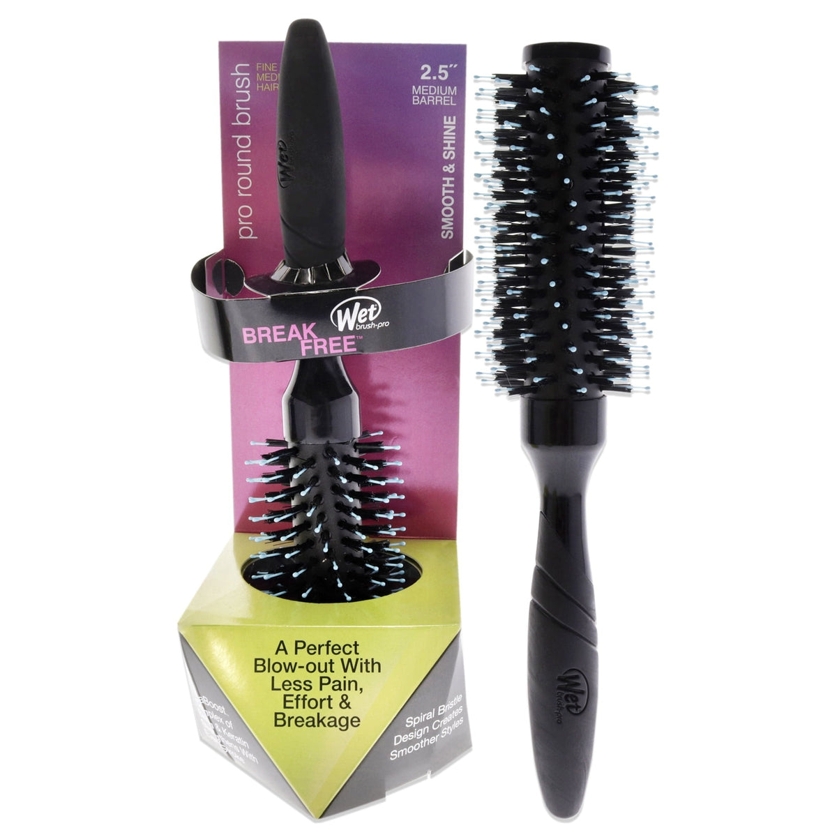Wetbrush Pro Smooth & Shine Round Brush — Fine to medium round brush, product photo