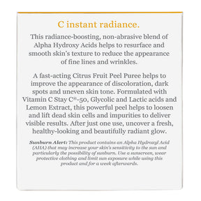 Vitamin C Instant Radiance Citrus Facial Peel - by DERMA E |ProCare Outlet|