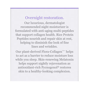 Advanced Peptides & Flora-Collagen™ Night Moisturizer - by DERMA E |ProCare Outlet|
