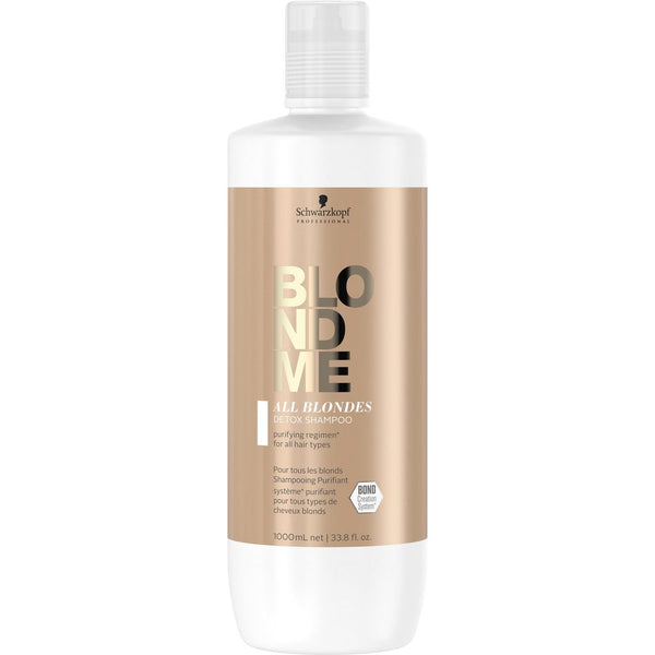 BLONDME All Blondes Detox Shampoo 1000ml – Purifies Blonde Hair & Revives Radiance