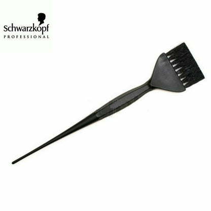 Schwarzkopf Classic Color Brush — black Schwarzkopf Professional tinting brush, front view of the bristle head and handle