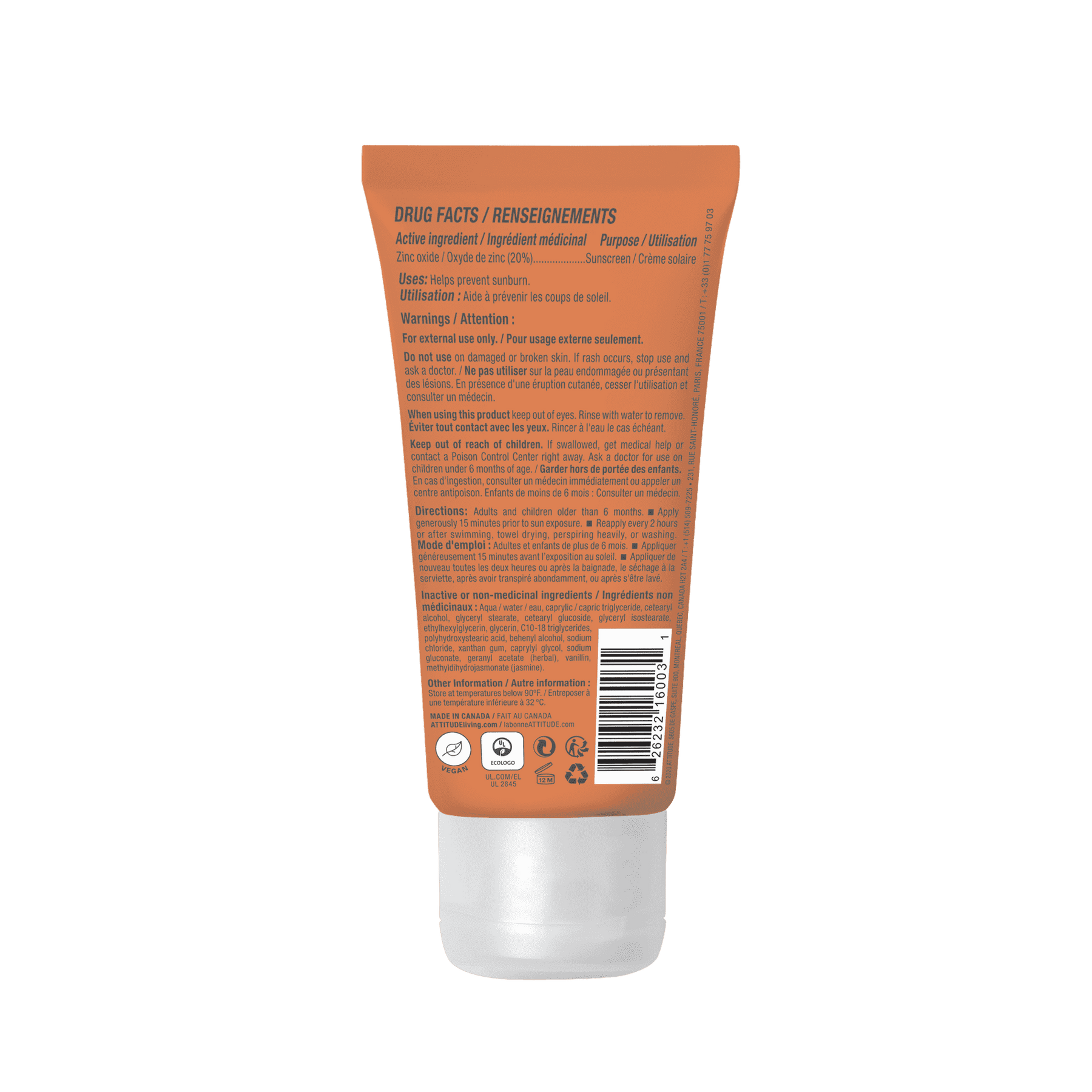 Baby & Kids Moisturizer Mineral Sunscreen : SPF 30 - ProCare Outlet by Attitude