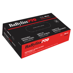 BaBylissPRO Disposable Nitrile Gloves, Large – Box of 100