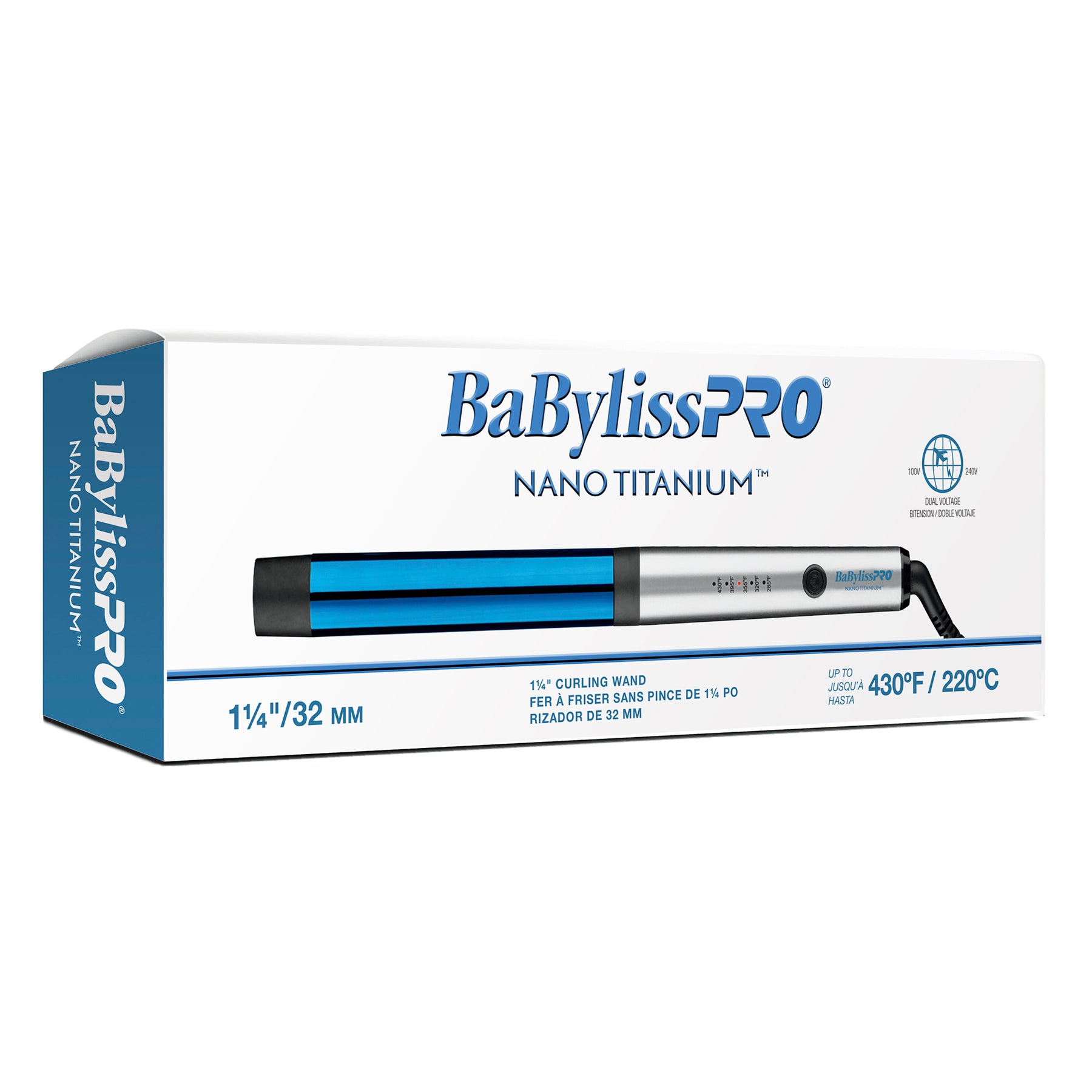 BaBylissPRO Nano Titanium 1-1/4" Curling Wand