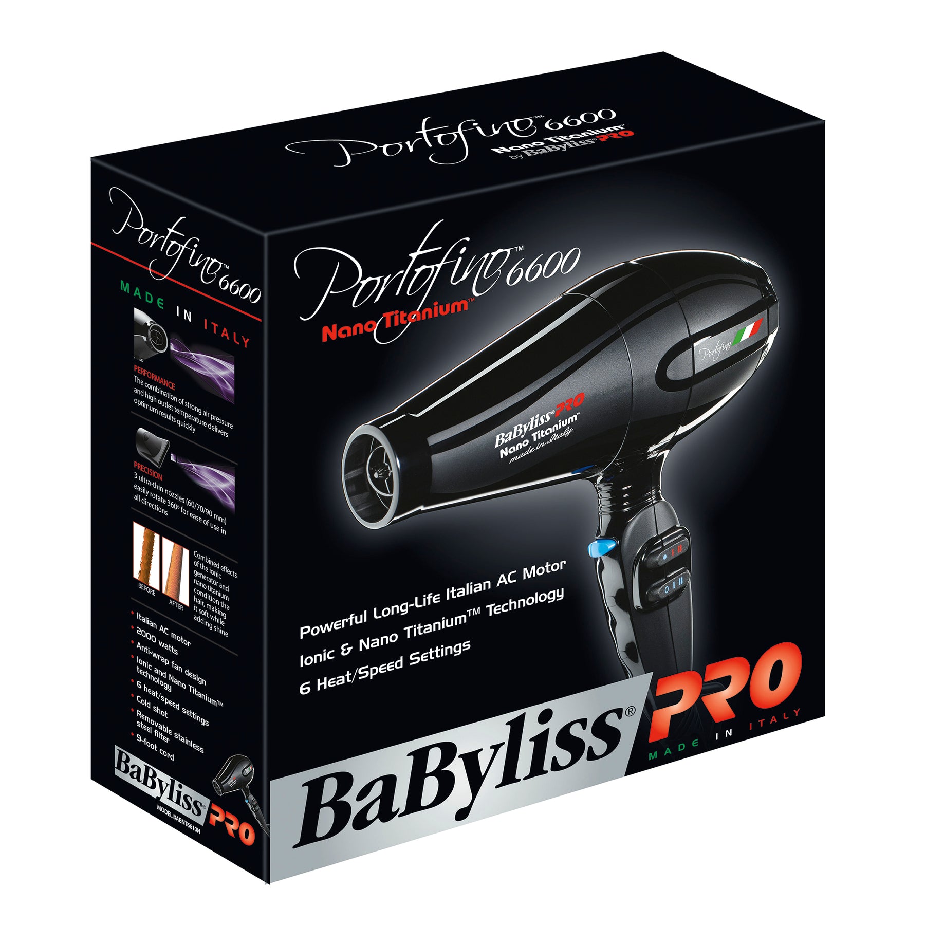 BaBylissPRO Nano Titanium Portofino Hairdryer