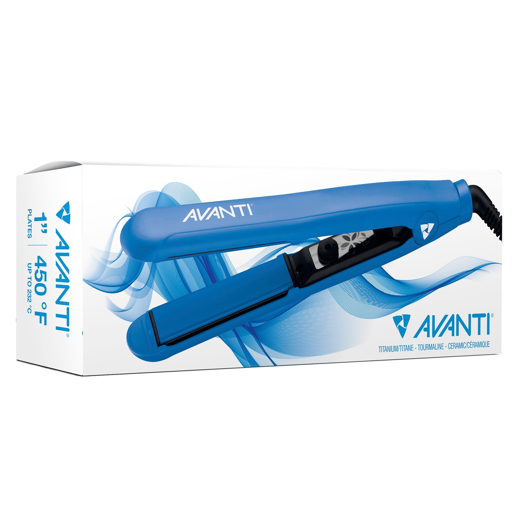 Avanti 1" Titanium, Tourmaline and Ceramic Flat Iron