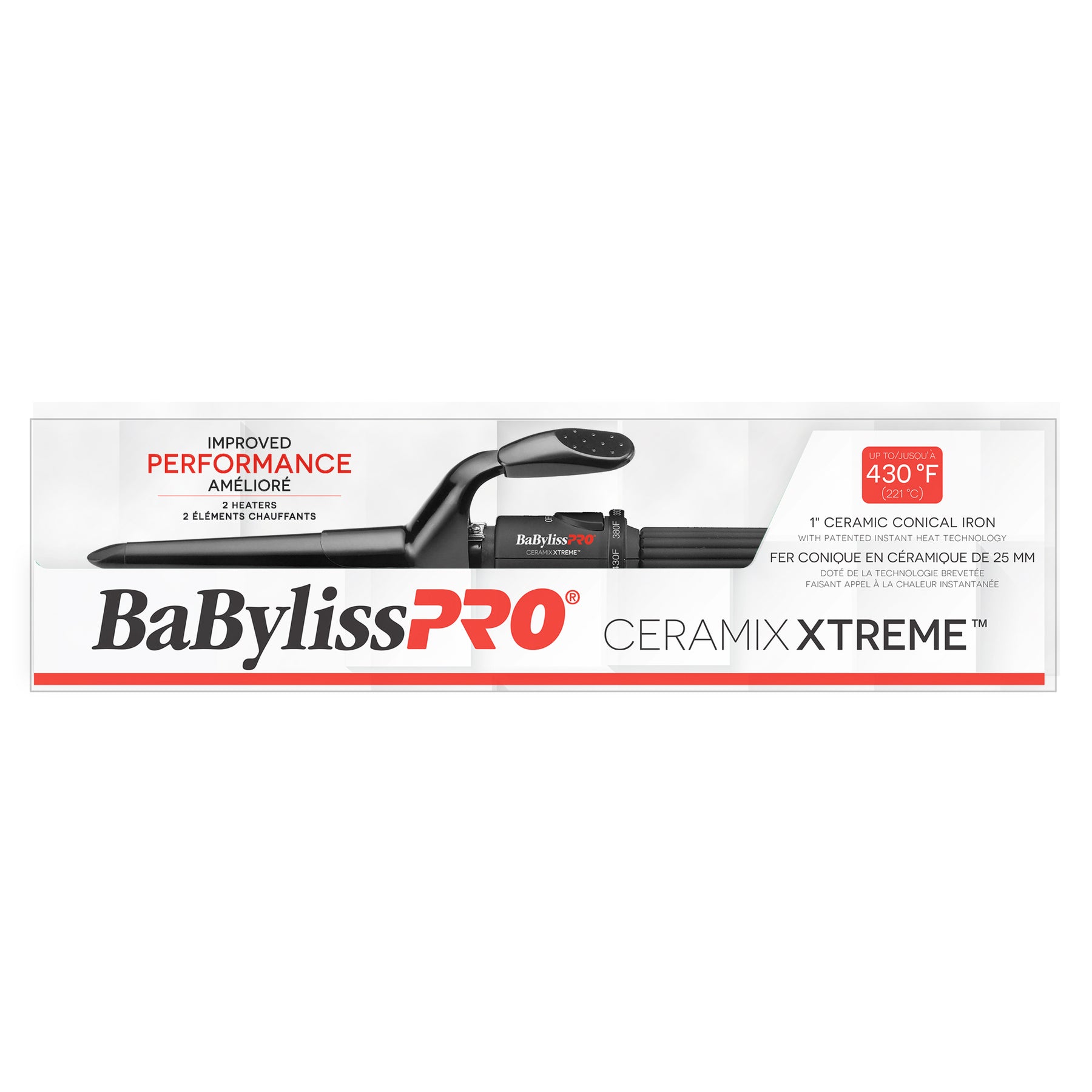 BaBylissPRO 1" Ceramic Pointy Barrel Curling Iron