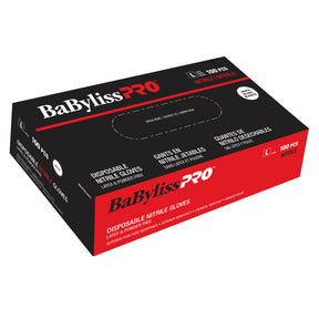 BaBylissPRO Disposable Nitrile Gloves, Large – Box of 100