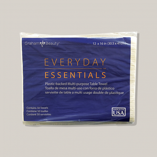 Graham Beauty - Multi-Purpose Plastic-Backed Table Towels #68728 - by Graham Beauty |ProCare Outlet|