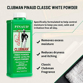 Clubman Pinaud Finest Powder - World Famous Since 1810, Skin Irritation Relief, 9 oz./255 g. - ProCare Outlet by Clubman