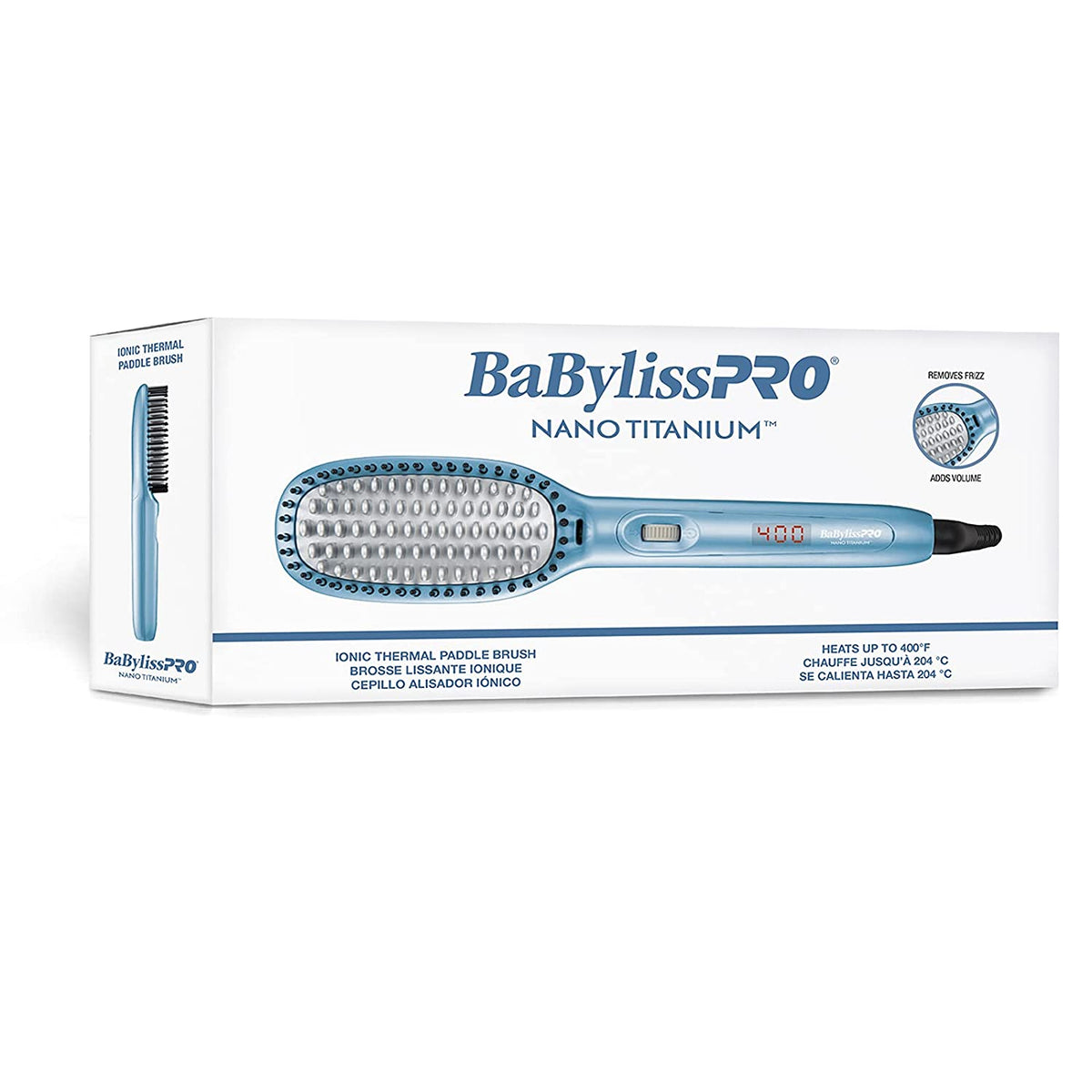 BaBylissPRO Nano Titanium Thermal Paddle Brush, Multiple Sizes