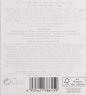 Shu Uemura - Recharge The Lightbulb UV Compact Foundation SPF30 - # 564 Medium Light Sand - 12 g (étui et éponge vendus séparément)