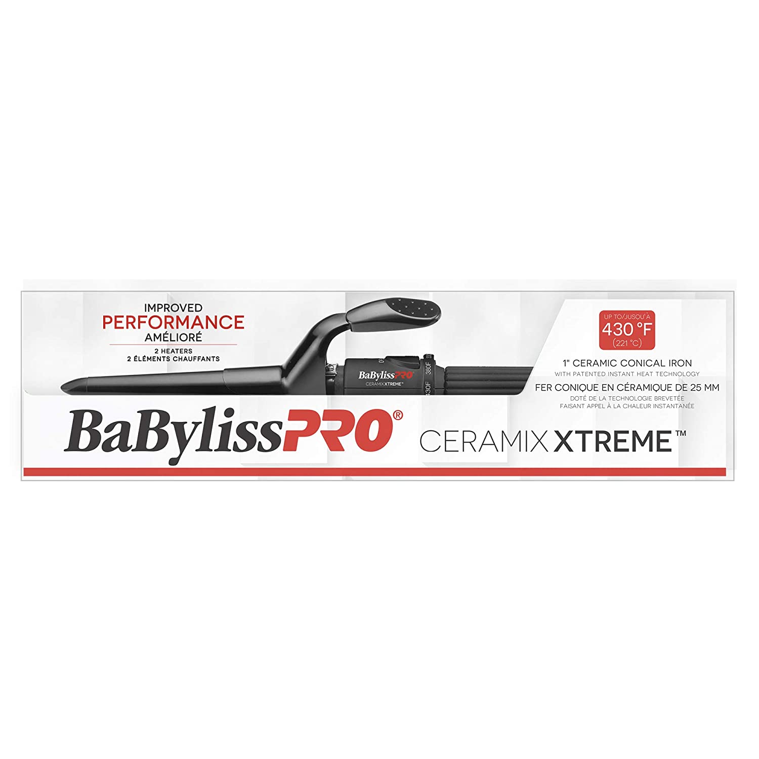 BaBylissPRO Ceramix Xtreme Pointed Barrel Ceramic Curling Iron