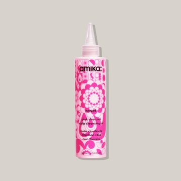 Amika Reset aceite limpiador del cuero cabelludo con carbón rosa – limpieza profunda y frescor del cuero cabelludo 200 ml