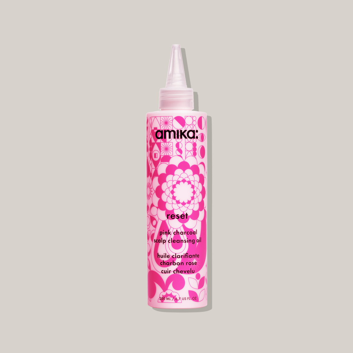 Amika - Reset - Pink Charcoal Scalp Cleansing Oil |6.7 oz| - ProCare Outlet by Amika