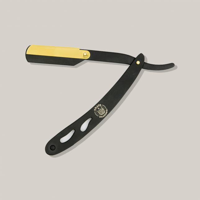 Brave & Bearded -Black & Gold Straight Blade Razor #rzbg-01 - ProCare Outlet by Brave & Bearded