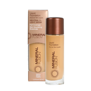 Liquid Foundation - Neutral 3 - Light Beige / 1.0 fl.oz - by Mineral Fusion |ProCare Outlet|