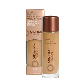 Liquid Foundation - Warm 4 - Tawny / 1.0 fl.oz - by Mineral Fusion |ProCare Outlet|