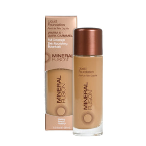Liquid Foundation - Warm 5 - Dark Caramel / 1.0 fl.oz - by Mineral Fusion |ProCare Outlet|