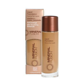Liquid Foundation - Warm 5 - Dark Caramel / 1.0 fl.oz - by Mineral Fusion |ProCare Outlet|
