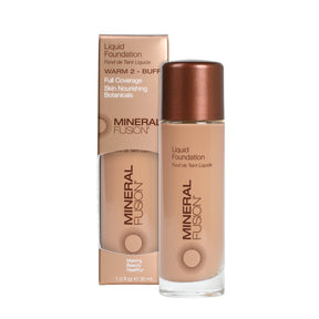 Liquid Foundation - Warm 2 - Buff / 1.0 fl.oz - by Mineral Fusion |ProCare Outlet|