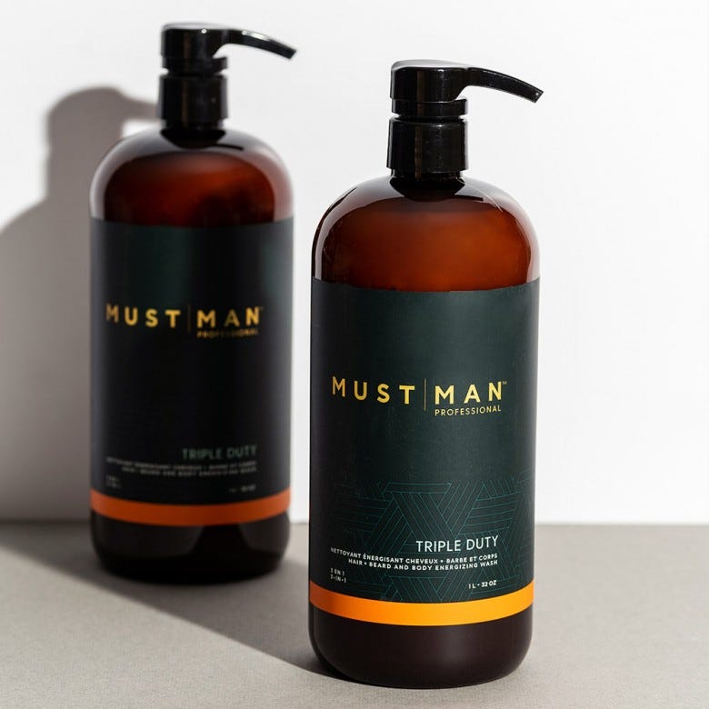 Must Man Professional - Triple Duty - hair Beard and Body Wash |32 oz| - ProCare Outlet by Must Man Professional