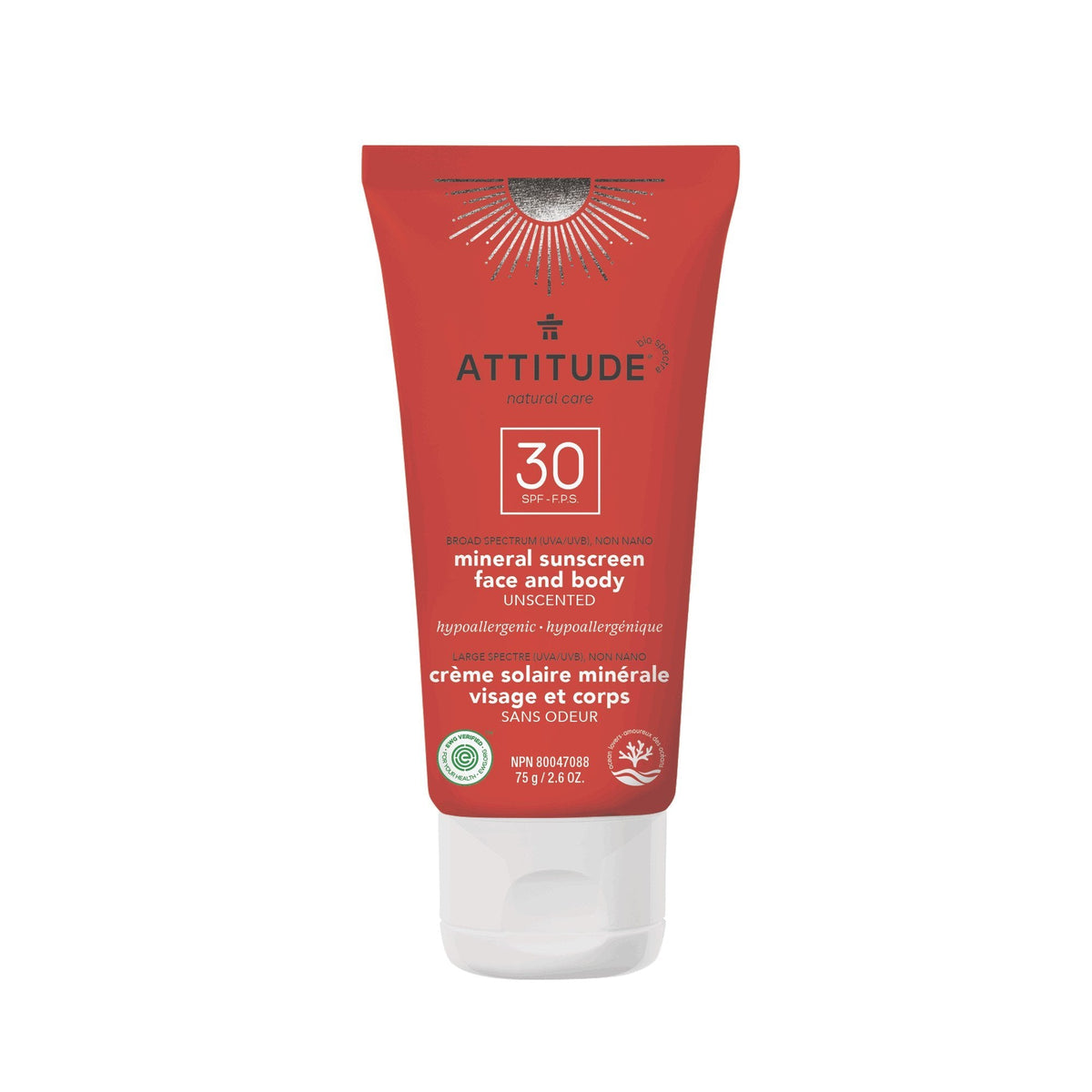 Face Moisturizer Mineral Sunscreen : SPF 30 - ProCare Outlet by Attitude