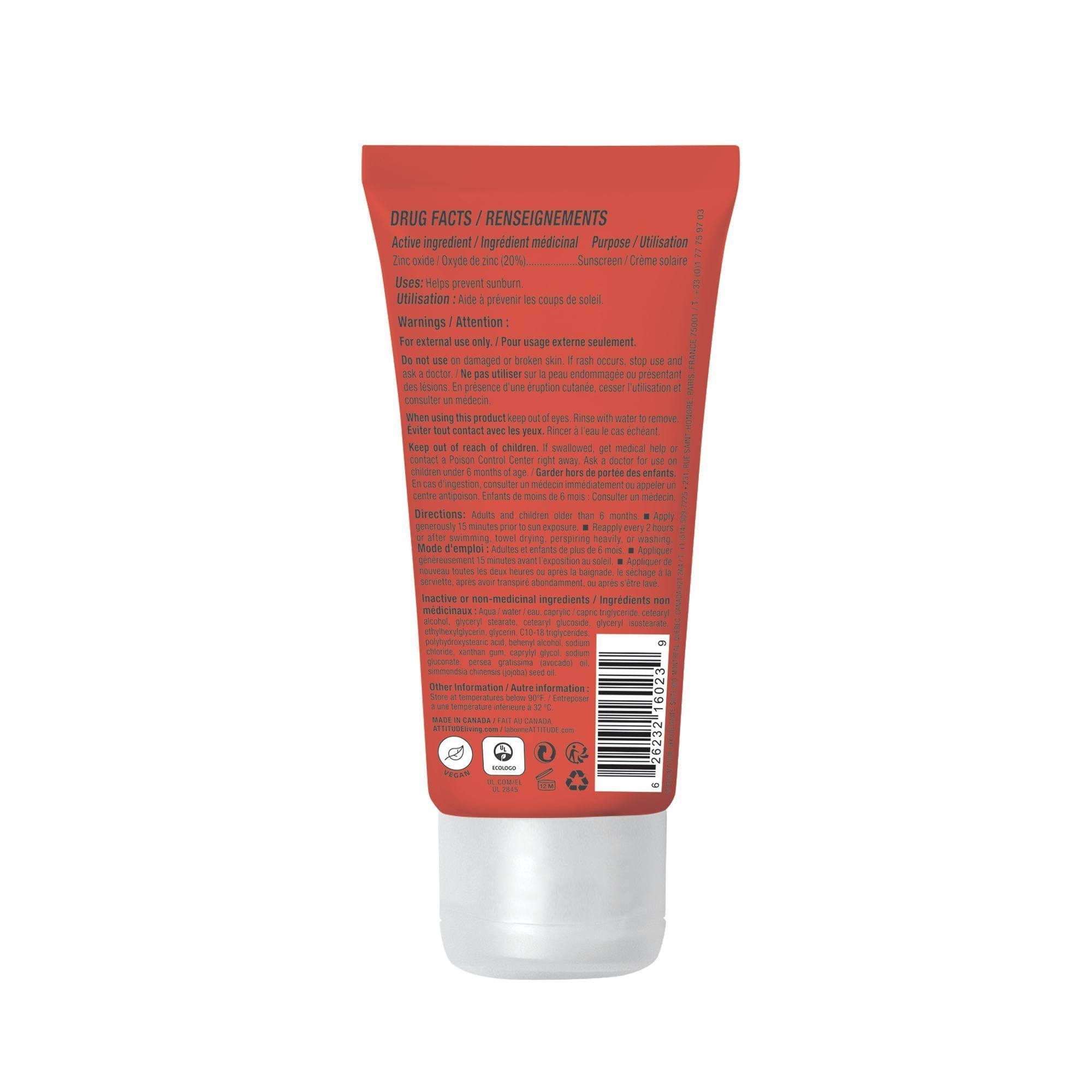 Face Moisturizer Mineral Sunscreen : SPF 30 - by Attitude |ProCare Outlet|