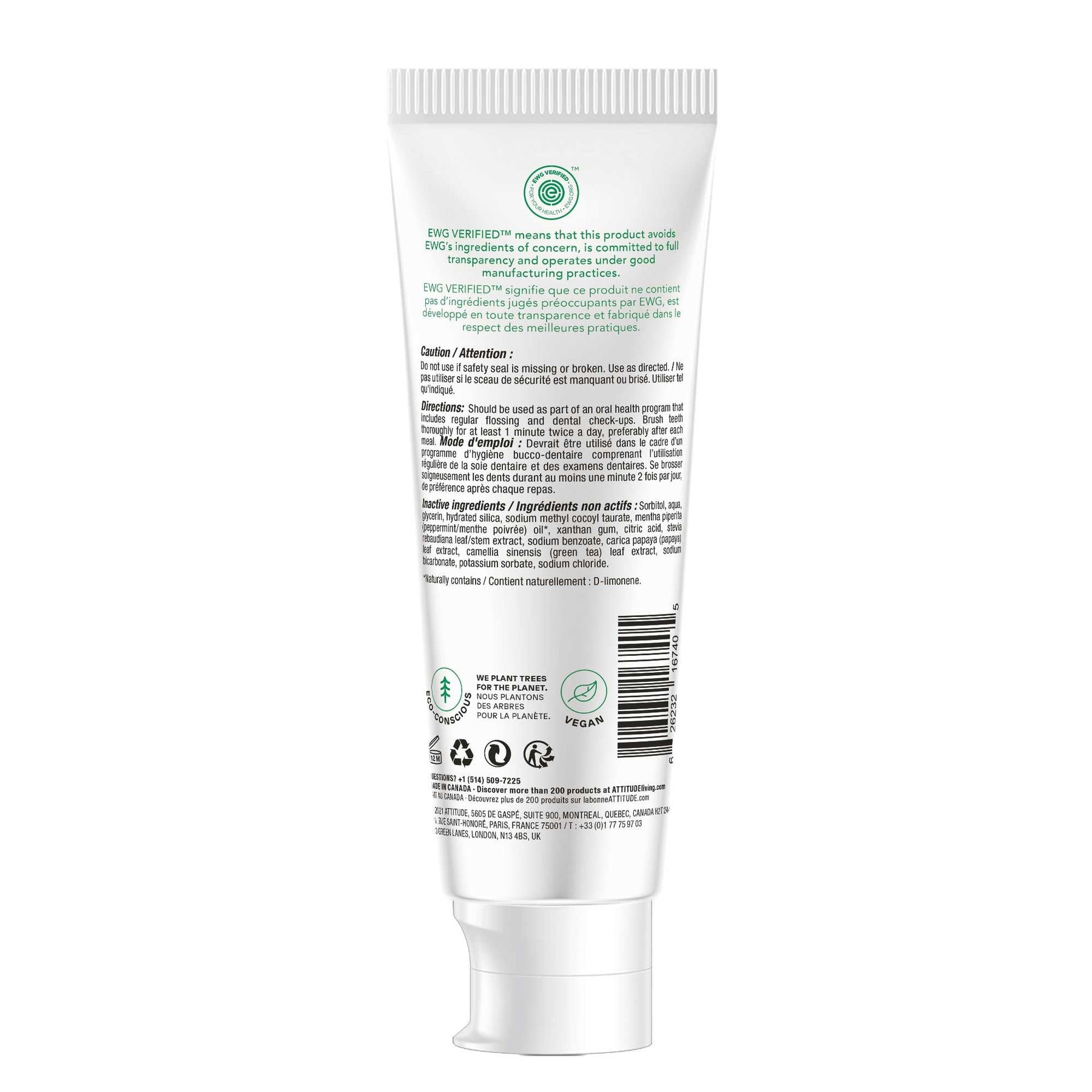 Fluoride Free Adult Toothpaste : Fresh Breath - ProCare Outlet by Attitude