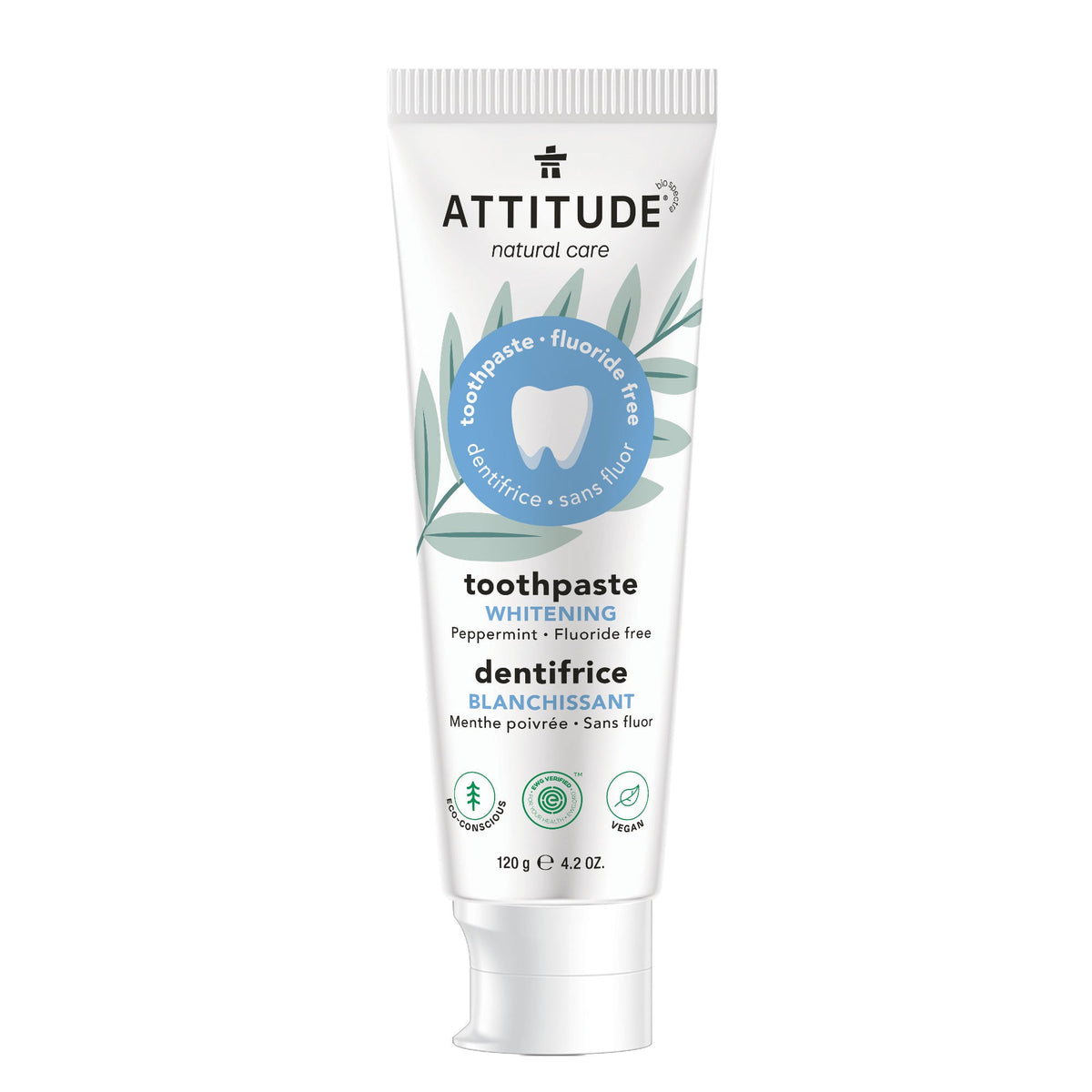 Fluoride Free Adult Toothpaste : Whitening - ProCare Outlet by Attitude