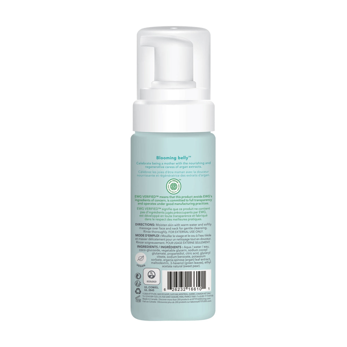 Foaming Face Cleanser : BLOOMING BELLY™ - by Attitude |ProCare Outlet|