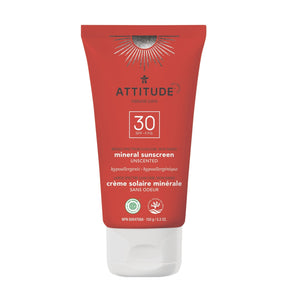 Moisturizer Mineral Sunscreen : SPF 30 - Unscented - by ATTITUDE |ProCare Outlet|