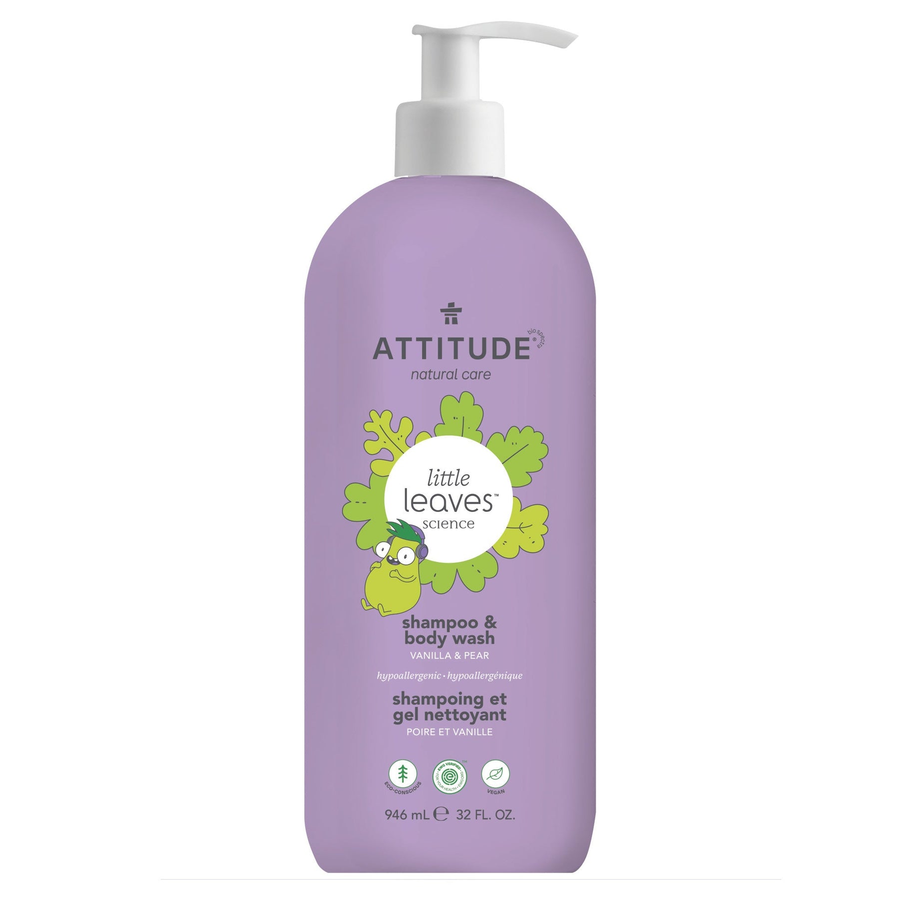 Shampoo and Body Wash 2-in-1 for kids : LITTLE LEAVES™ - by ATTITUDE |ProCare Outlet|