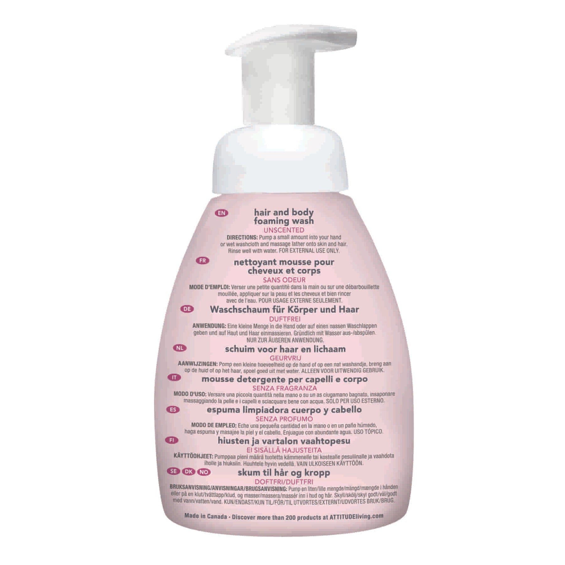 Attitude - 2-in-1 Hair and Body Foaming Wash : BABY LEAVES™ - ProCare Outlet by Attitude