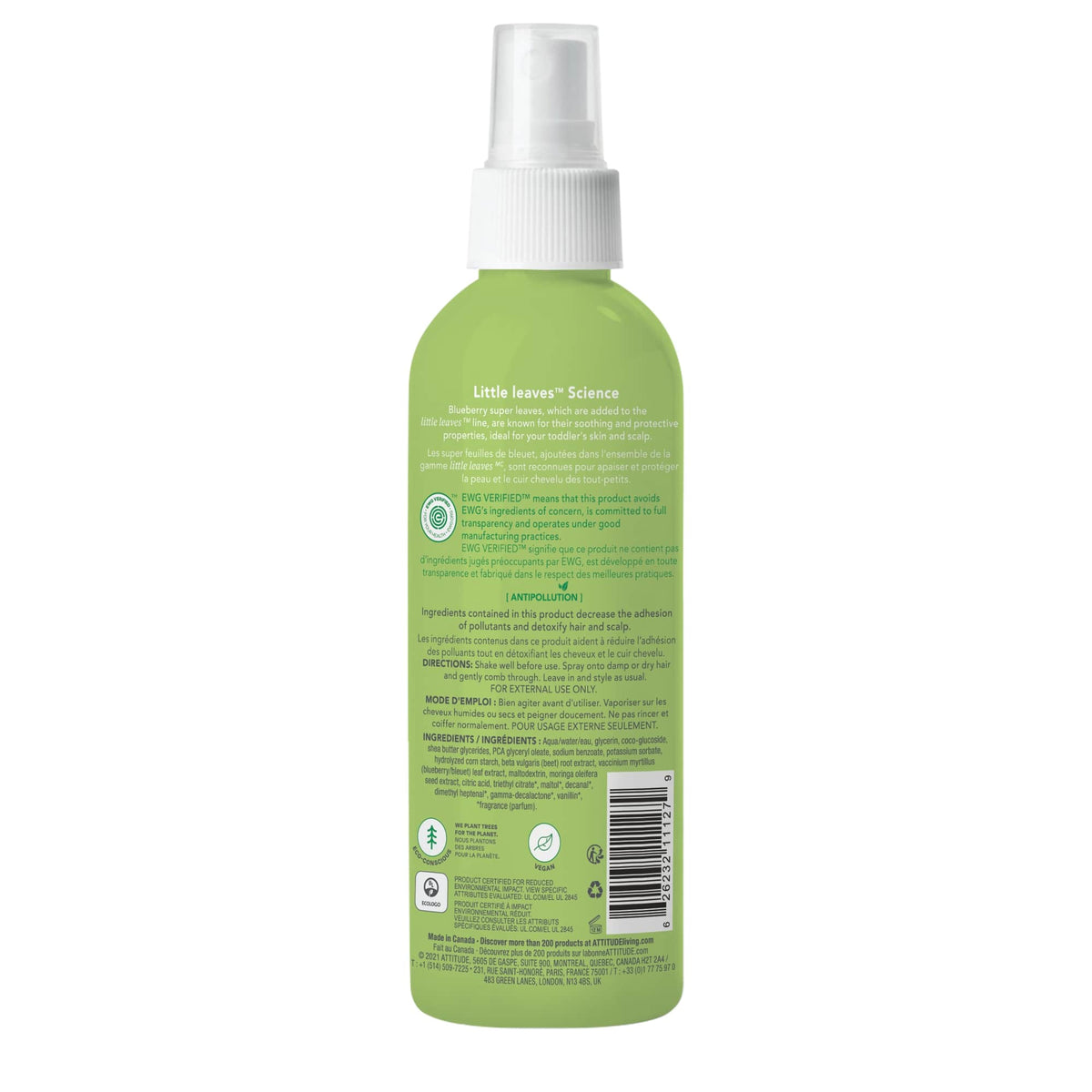 Kids Hair Detangler : LITTLE LEAVES™ - by Attitude |ProCare Outlet|