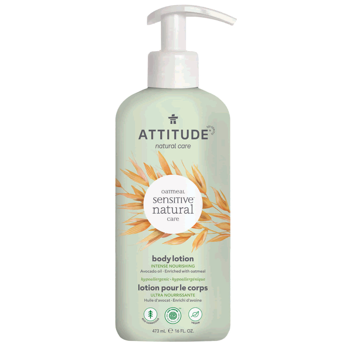 Body Lotion : SENSITIVE SKIN - Avocado oil - by Attitude |ProCare Outlet|