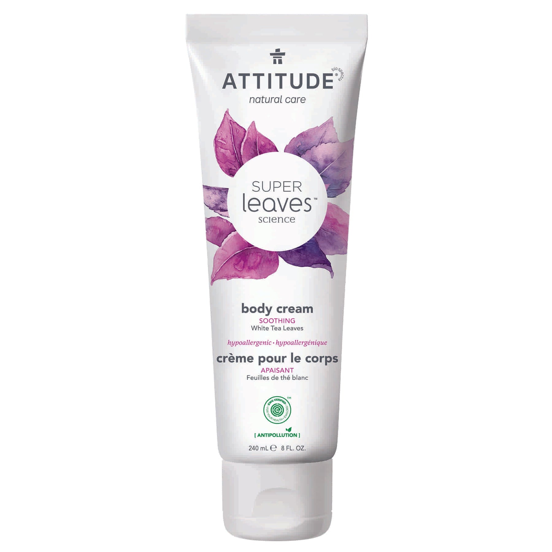 Body Cream : SUPER LEAVES™ - White Tea Leaves - by Attitude |ProCare Outlet|