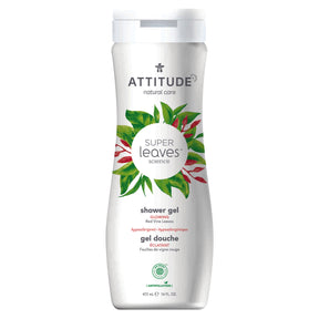 Shower Gel : SUPER LEAVES™ - Red Vine Leaves / 473 mL - by ATTITUDE |ProCare Outlet|