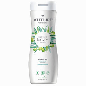 Shower Gel : SUPER LEAVES™ - Olive Leaves / 473 mL - by ATTITUDE |ProCare Outlet|