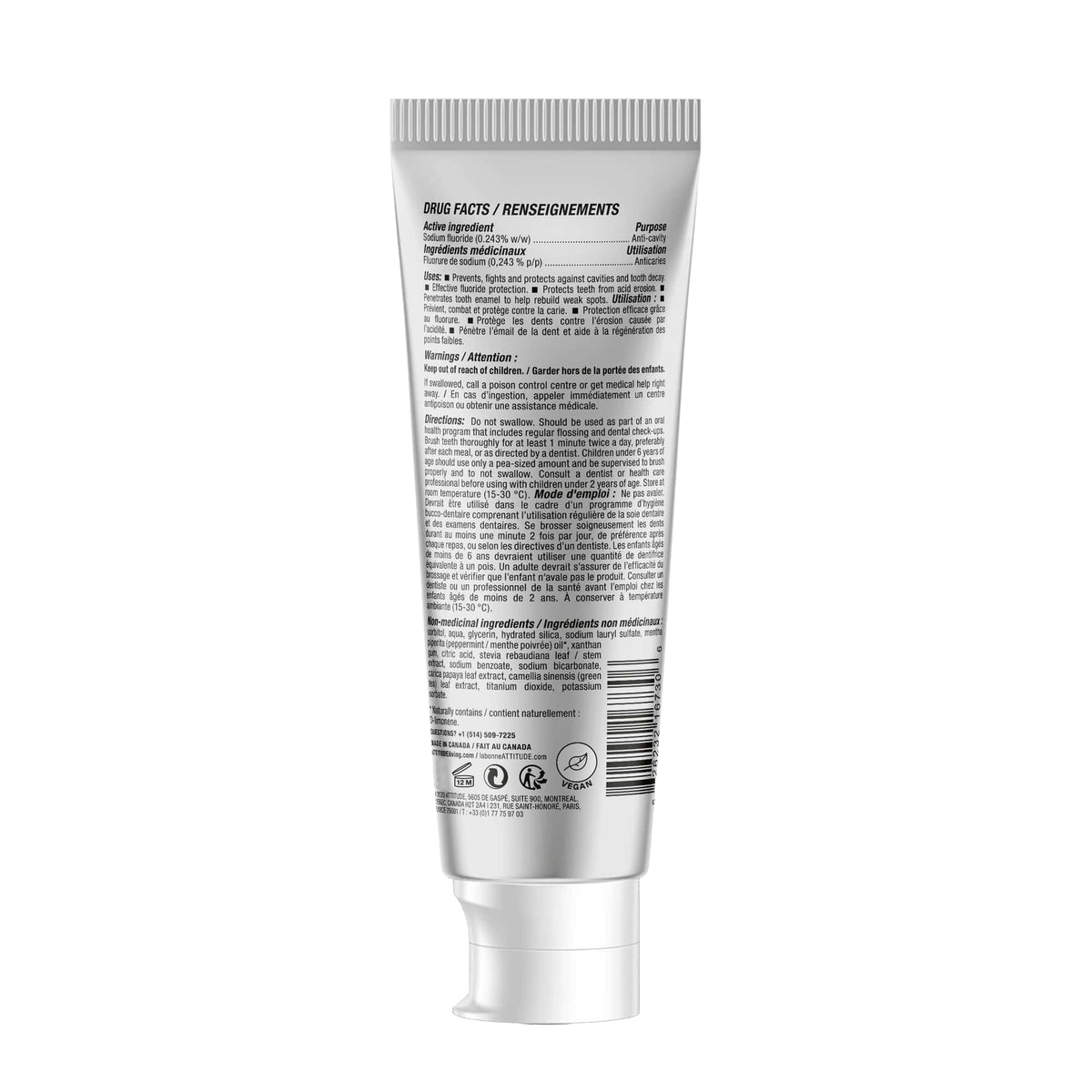 Toothpaste Fresh Breath with Fluoride - ProCare Outlet by ATTITUDE