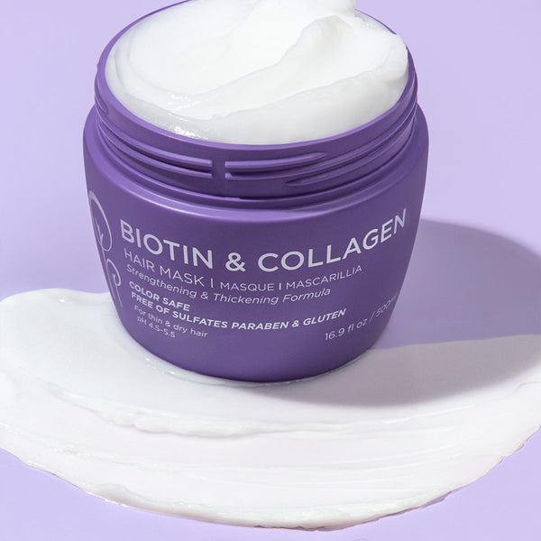Mascarilla para el cabello con biotina y colágeno 16.9 oz