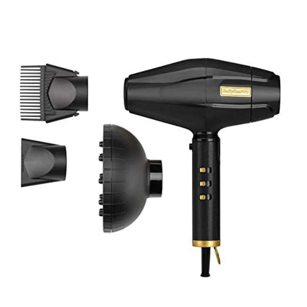 BaBylissPRO BlackFX High-Performance Turbo Hairdryer - FXBDB1C