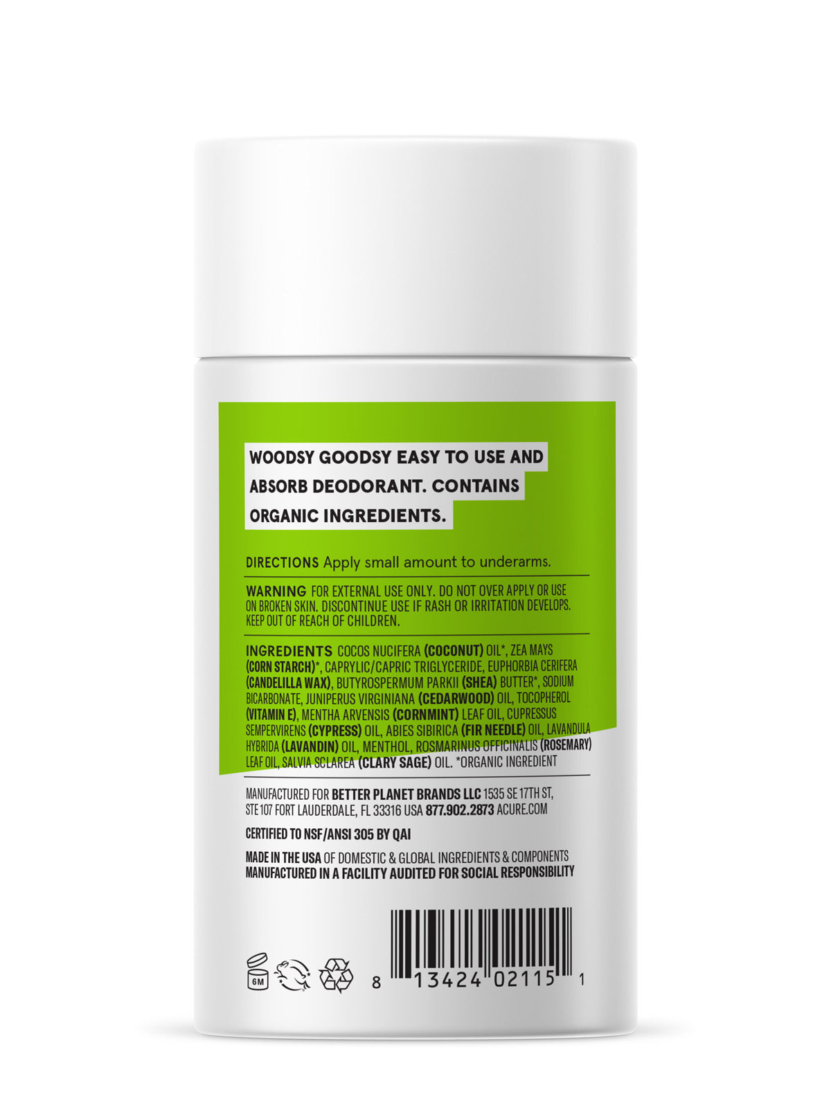 ACURE - Cedarwood & Mint Deodorant - ProCare Outlet by Acure