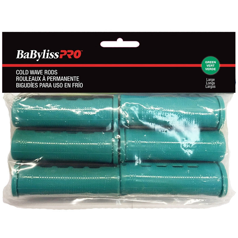 BaBylissPRO - Cold Wave Rods - Maxi - Green - 6/bag