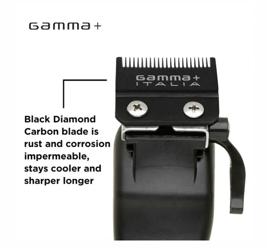 Gamma + Fixed Black Diamond Fade Clipper Blade - by Gamma+ |ProCare Outlet|